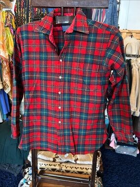 Pendleton Classic Red Plaid Flannel Shirt - Men's- As Is